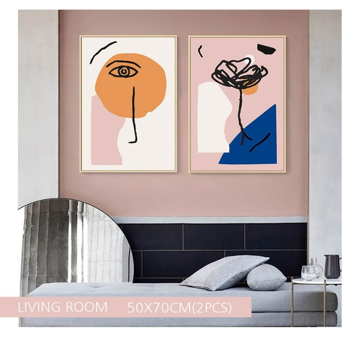 Nude Pink Space - Canvas Wall Art Painting