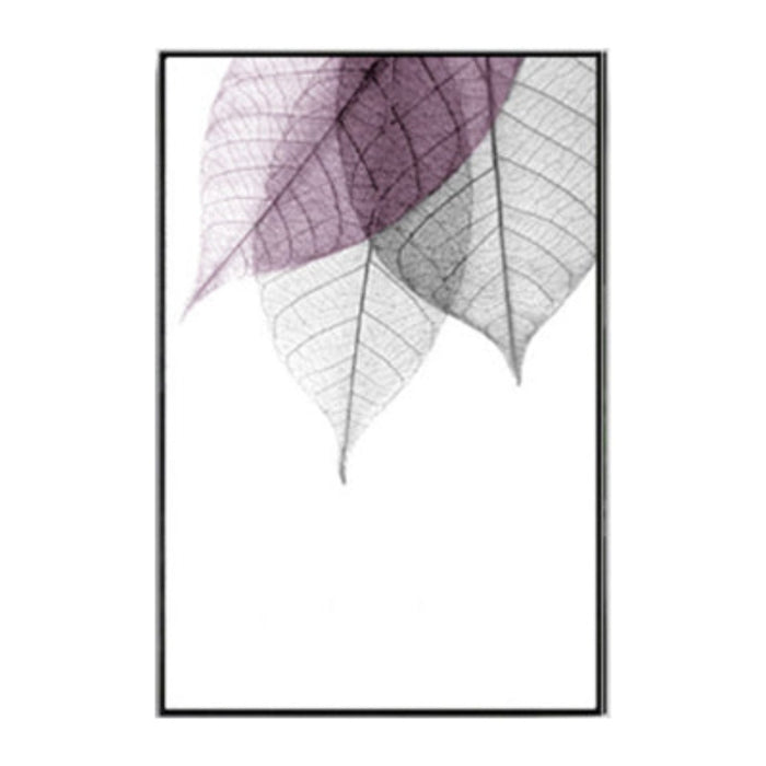 Scandinavian Abstract Transparent Leaves - Canvas Wall Art Painting
