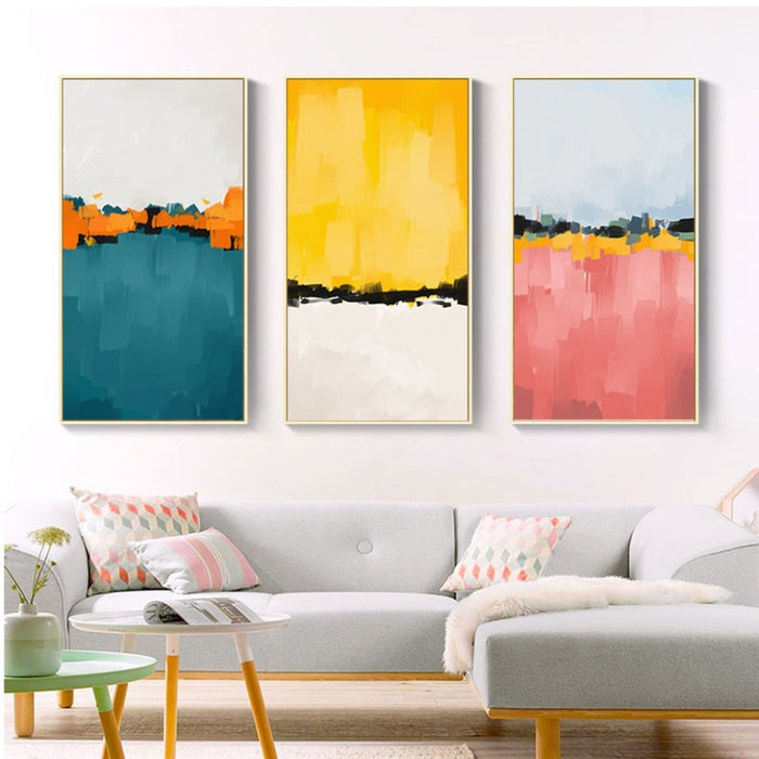 Rolled Out Colors - Canvas Wall Art Painting