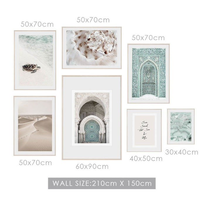 Trendy Moroccan Scene Gallery - Canvas Wall Art Painting