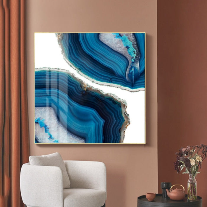 Blue Marble Trend - Canvas Wall Art Painting