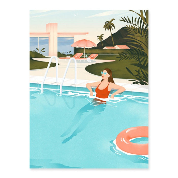 Summer Swimming Party Wall Art Pictures - Canvas Wall Art Painting
