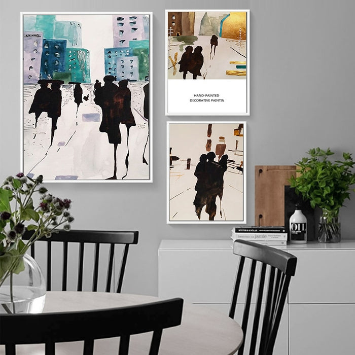 Shadows In City - Canvas Wall Art Painting
