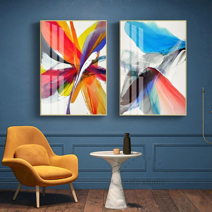 Feathers of Hope Colorful HD - Canvas Wall Art Painting