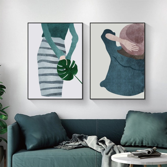 Modern Trendy Figure Posters - Canvas Wall Art Painting