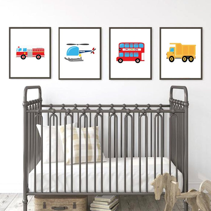Nursery Truck Taxi - Canvas Wall Art Painting