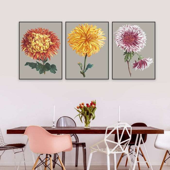 Nice Chrysanthemum Floral Picture Wall Art - Canvas Wall Art Painting