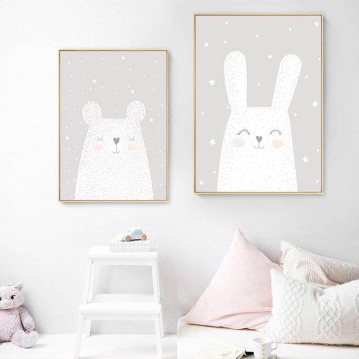 Dreaming Bunny - Canvas Wall Art Painting