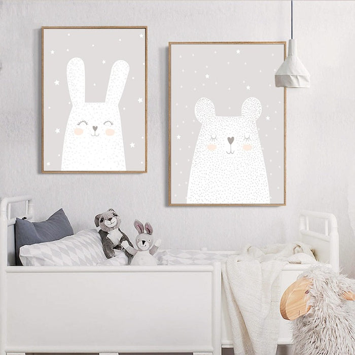 Dreaming Bunny - Canvas Wall Art Painting