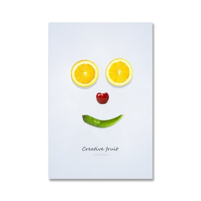 Dancing Cool Fruits - Canvas Wall Art Painting
