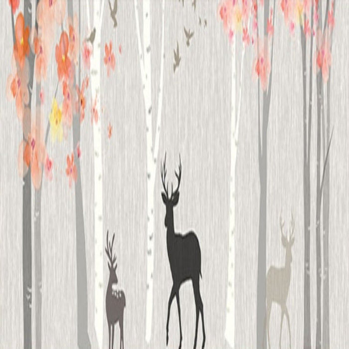 Woodland Deer Landscape - Canvas Wall Art Painting