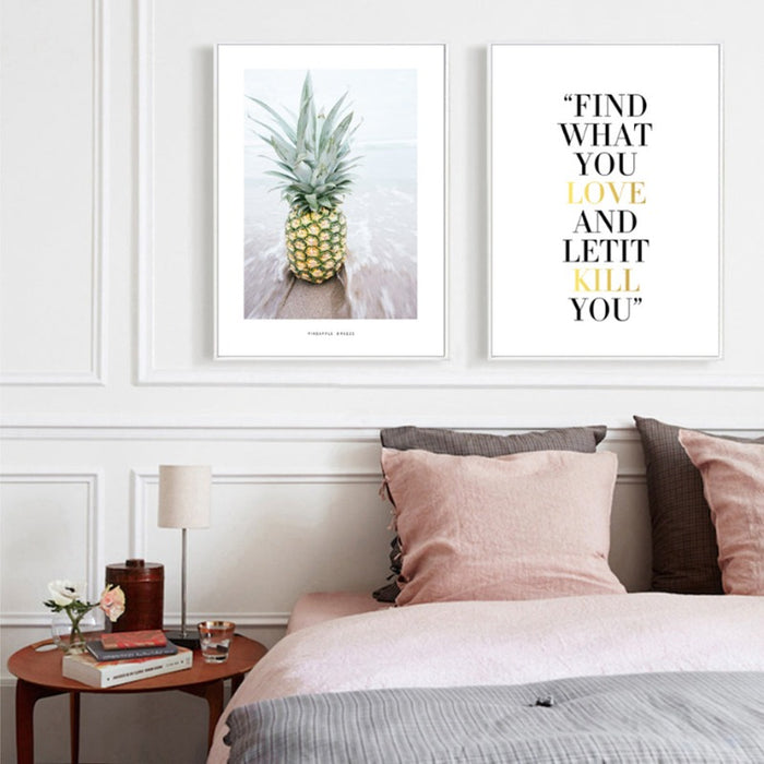 Pineapple Seascape - Canvas Wall Art Painting