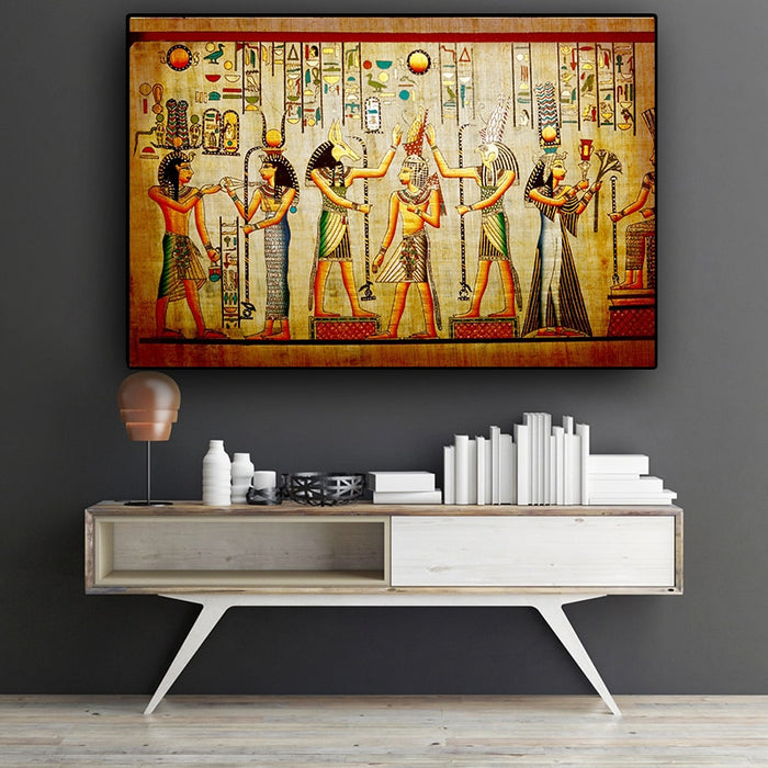 Pharaoh Retro Painting - Canvas Wall Art Painting