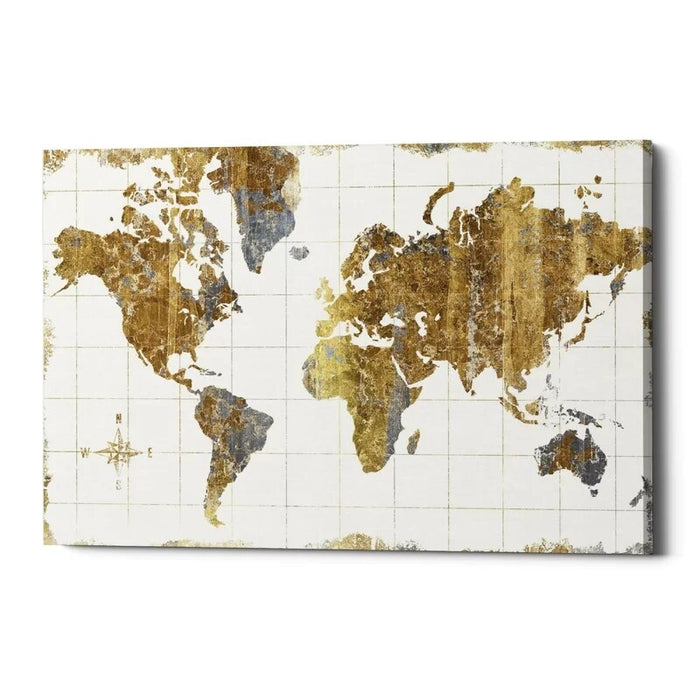 World Paper Map - Canvas Wall Art Painting