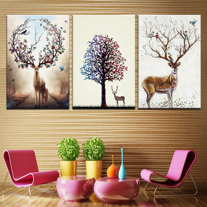 Sika Deer - Canvas Wall Art Painting
