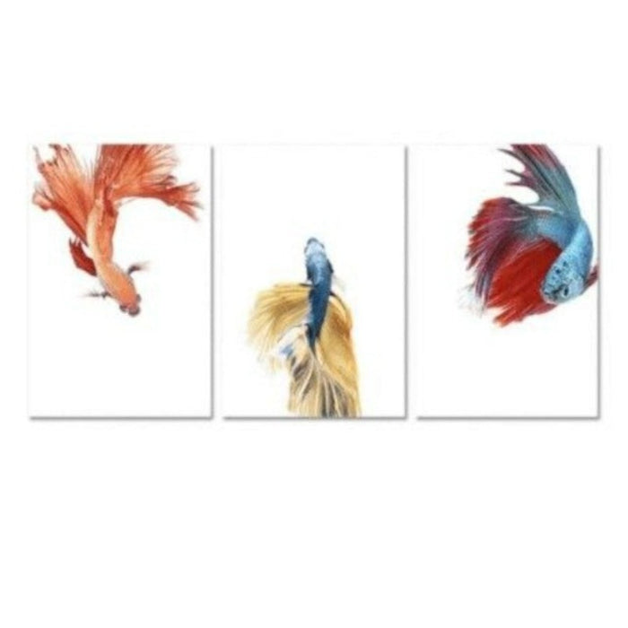 Colorful Beta Fishes - Canvas Wall Art Painting