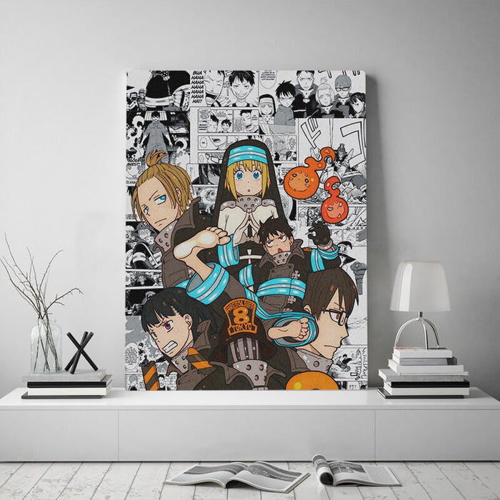Fire Force Anime Print - Canvas Wall Art Painting
