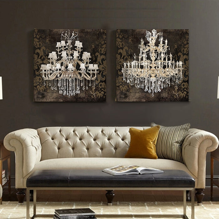 Crystal Chandelier - Canvas Wall Art Painting