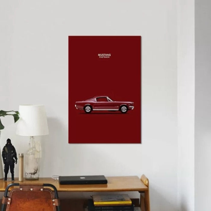 Ford Mustang Fastback - Canvas Wall Art Painting