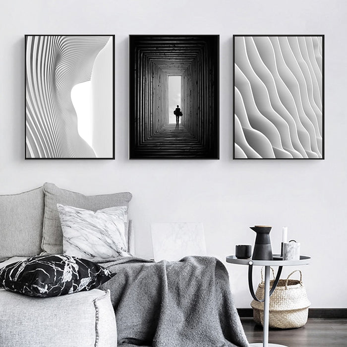 Black And White Space - Canvas Wall Art Paitning