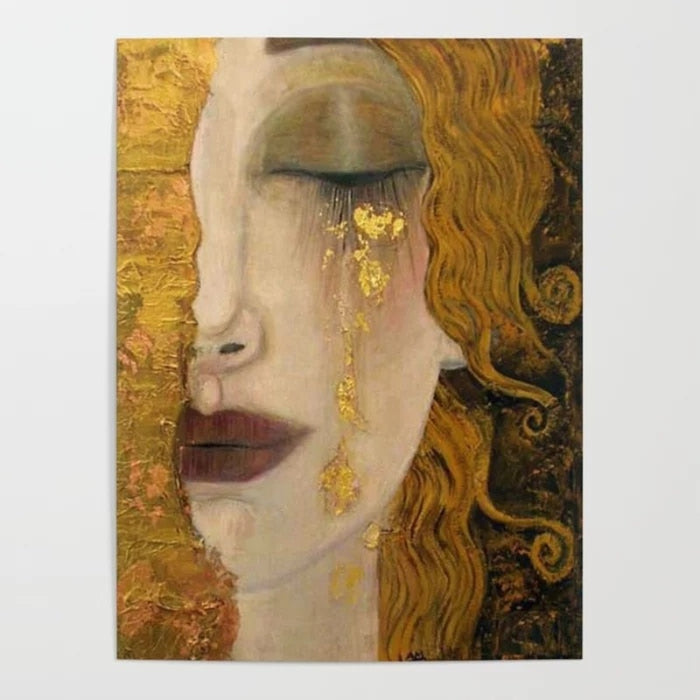 Golden Tears Wall Art Painting