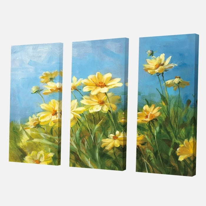 Yellow Daisy Flowers - Canvas Wall Art Painting