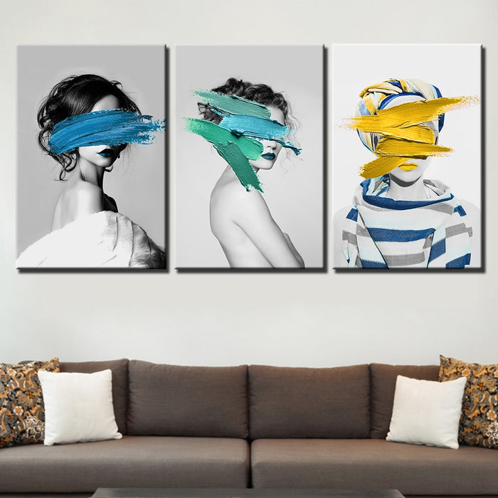 Painted Faces - Canvas Wall Art Painting