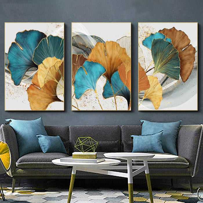 Colorful Plant Leaf - Canvas Wall Art Painting