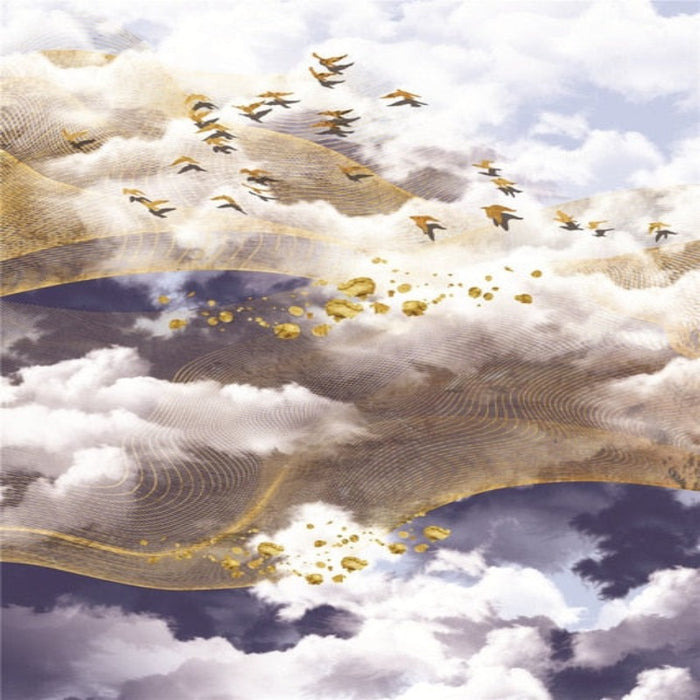 Golden Clouds - Canvas Wall Art Painting