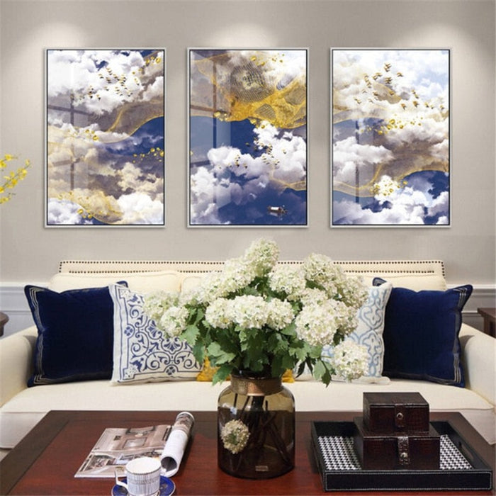 Golden Clouds - Canvas Wall Art Painting