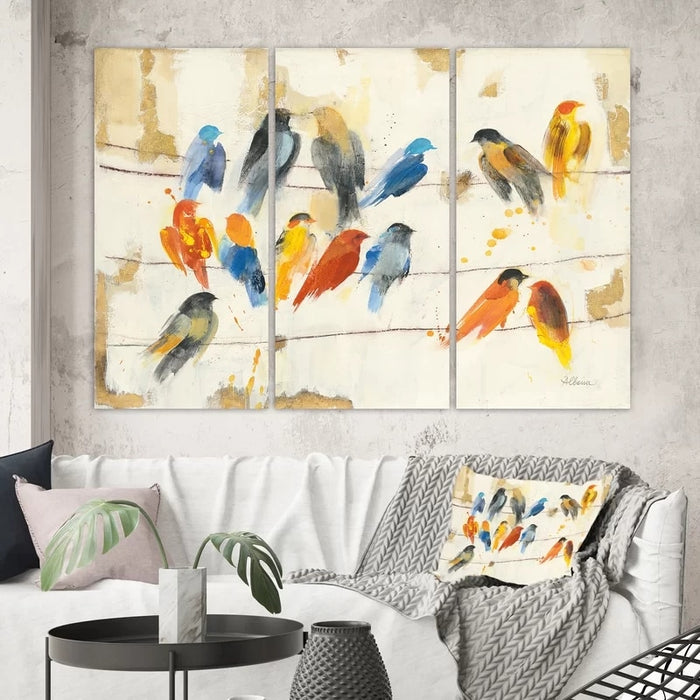 Colorful Birds - Canvas Wall Art Painting
