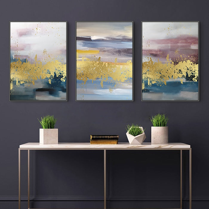 Abstract Golden Landscape - Canvas Wall Art Painting