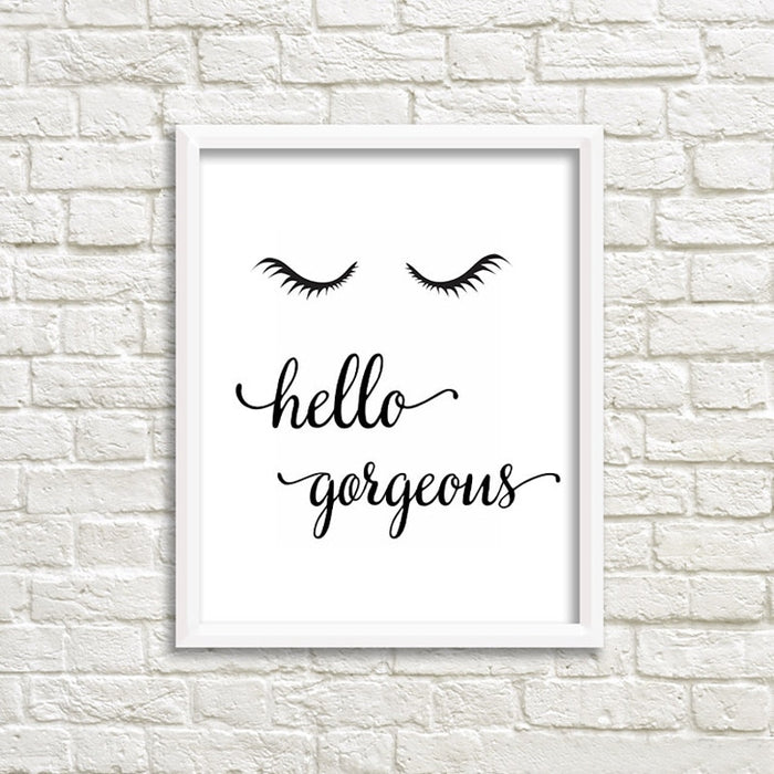Hello Gorgeons Quotes - Canvas Wall Art Painting
