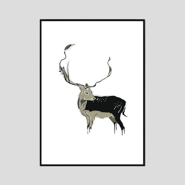 Nordic Nature Canvas Painting Animals - Canvas Wall Art Painting