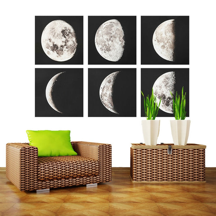 Moon Phases Canvas Painting Art Poster - Canvas Wall Art Painting