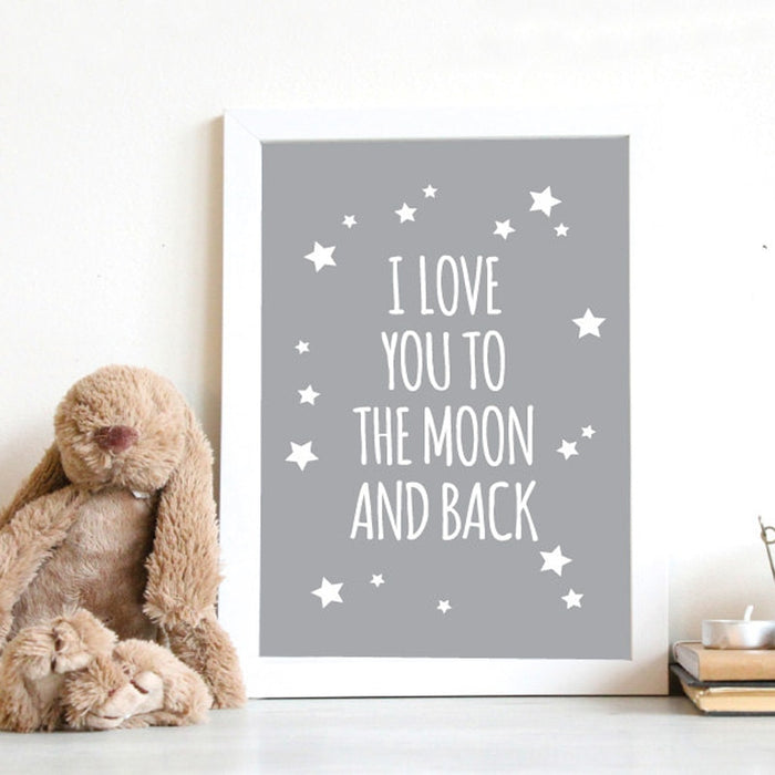 I Love You To The Moon and Back - Canvas Wall Art Painting