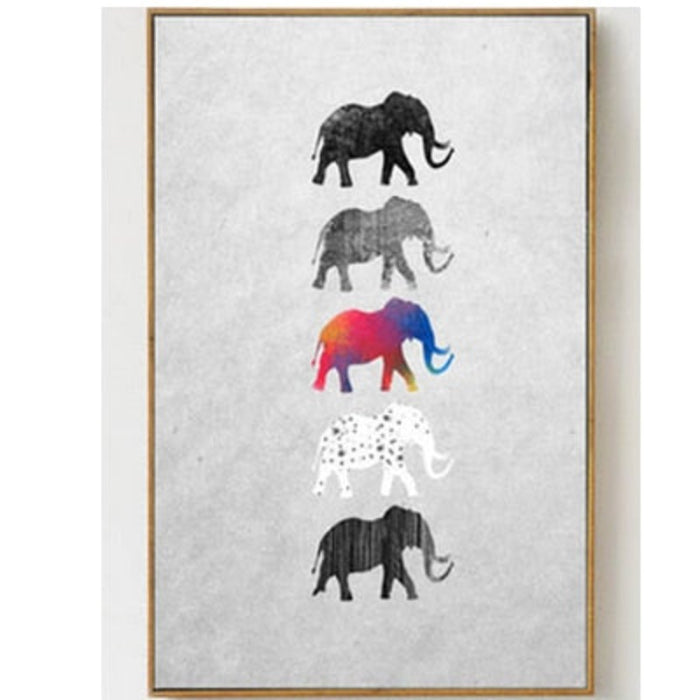 Moods Of Elephants - Canvas Wall Art Painting