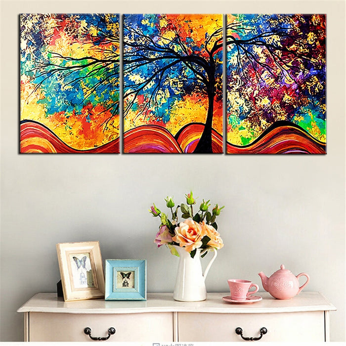 Abstract Life Trees - Canvas Wall Art Painting