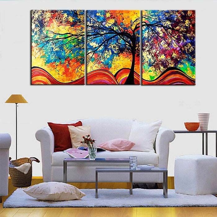 Abstract Life Trees - Canvas Wall Art Painting