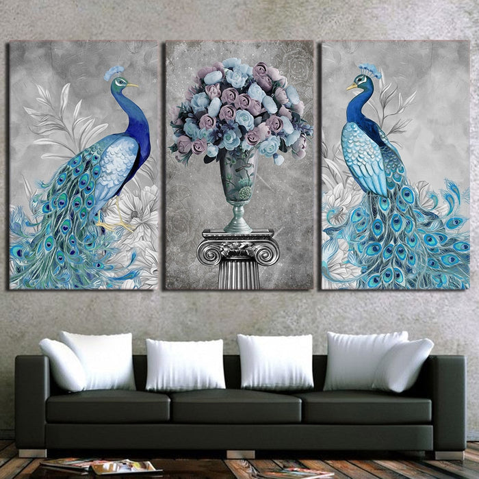 Couple Of Peacocks - Canvas Wall Art Painting