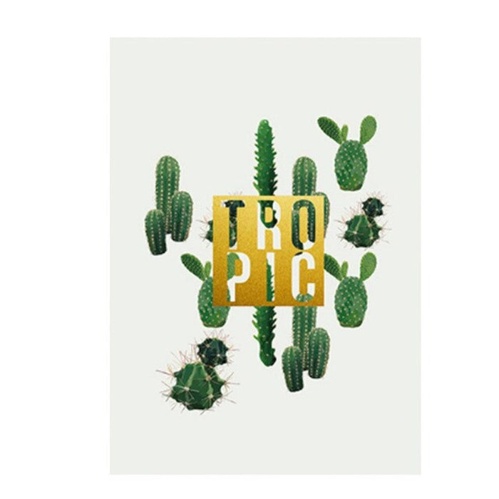 Life Quote Cactus  - Canvas Wall Art Painting
