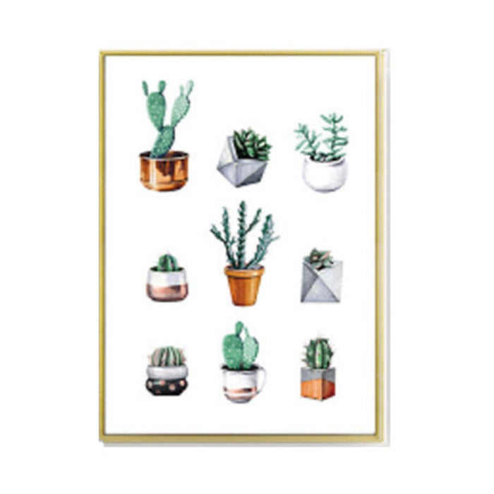 Cactus Plants Leaf - Canvas Wall Art Painting