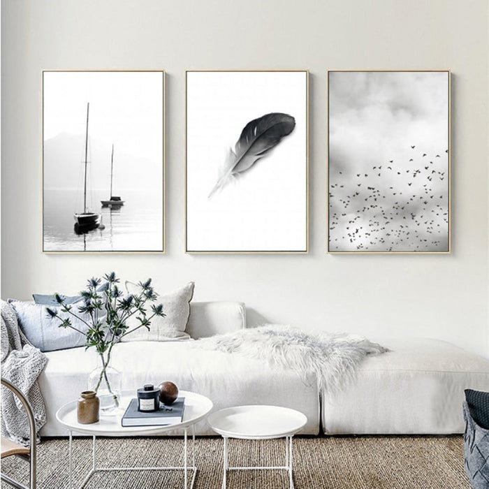 Abstract Feather - Canvas Wall Art Painting