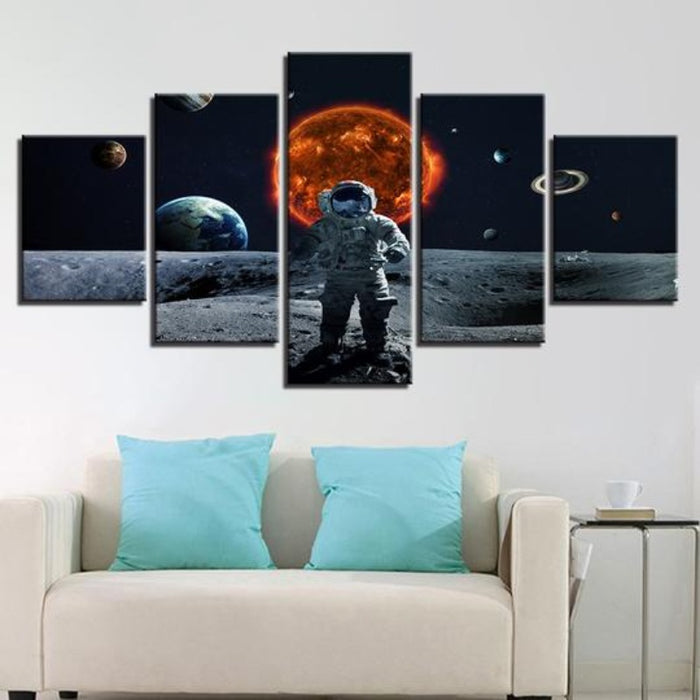 Astronaut In Space - Canvas Wall Art Painting