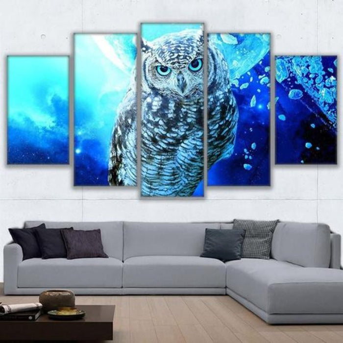 Blue Owl - Canvas Wall Art Painting