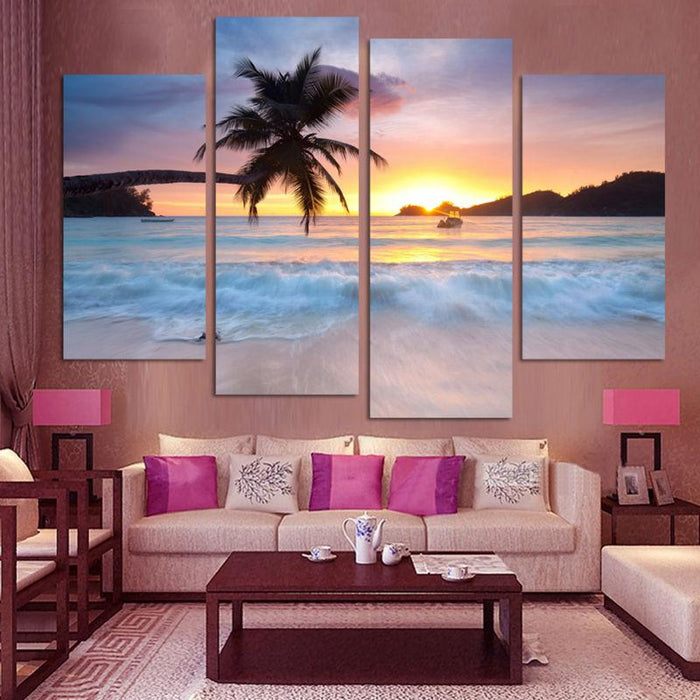 Tropical Sunset - Canvas Wall Art Painting
