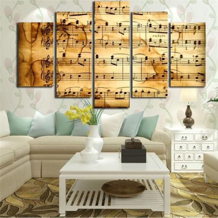 Music Score Notation - Canvas Wall Art Painting