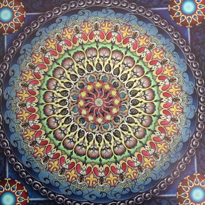 Mandala Ornament Thangka Yoga - Canvas Wall Art Painting