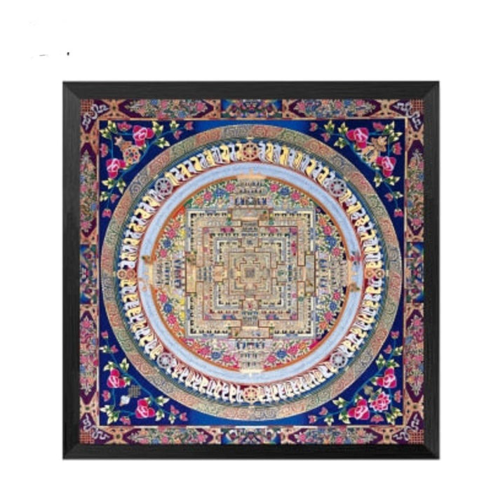 Mandala Ornament Thangka Yoga - Canvas Wall Art Painting