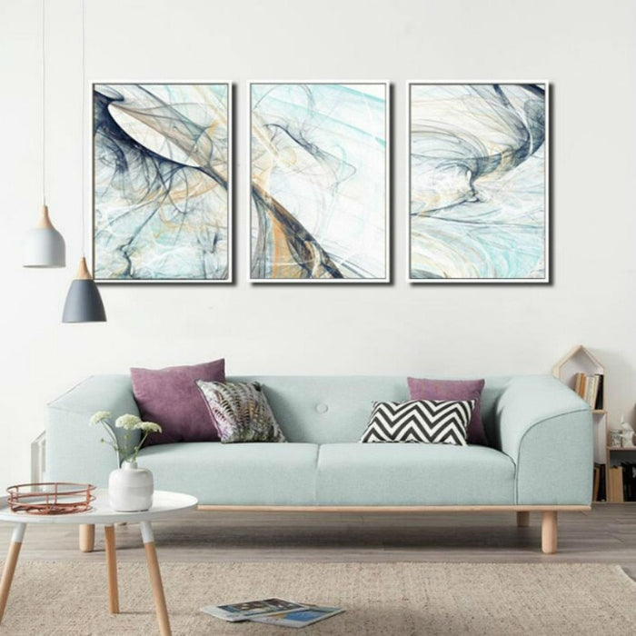 Modern Abstract Line Psychedelic-Canvas Wall Art Painting 3 Pieces